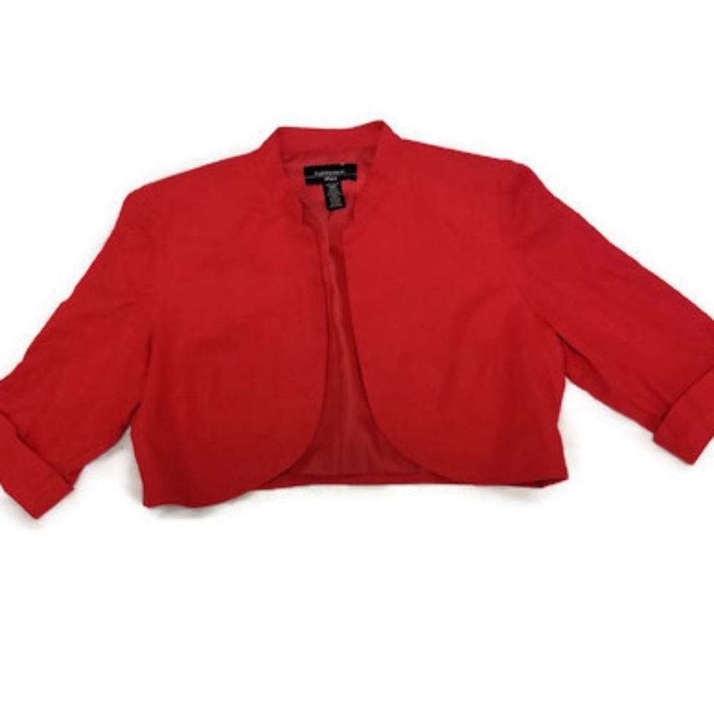 R & M Richards Red Bolero Blazer Vintage Petite